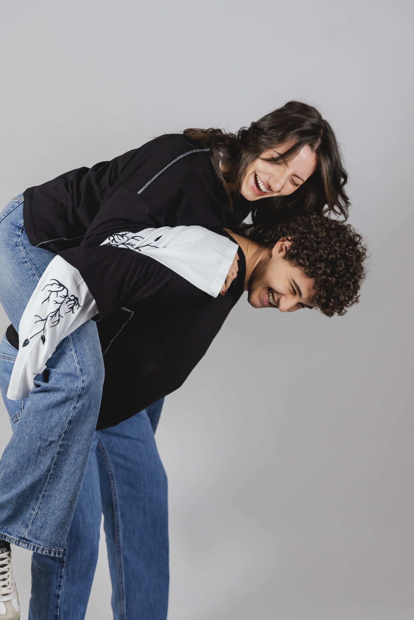 NICE T-SHIRT LONG SLEEVE double color "DARK"