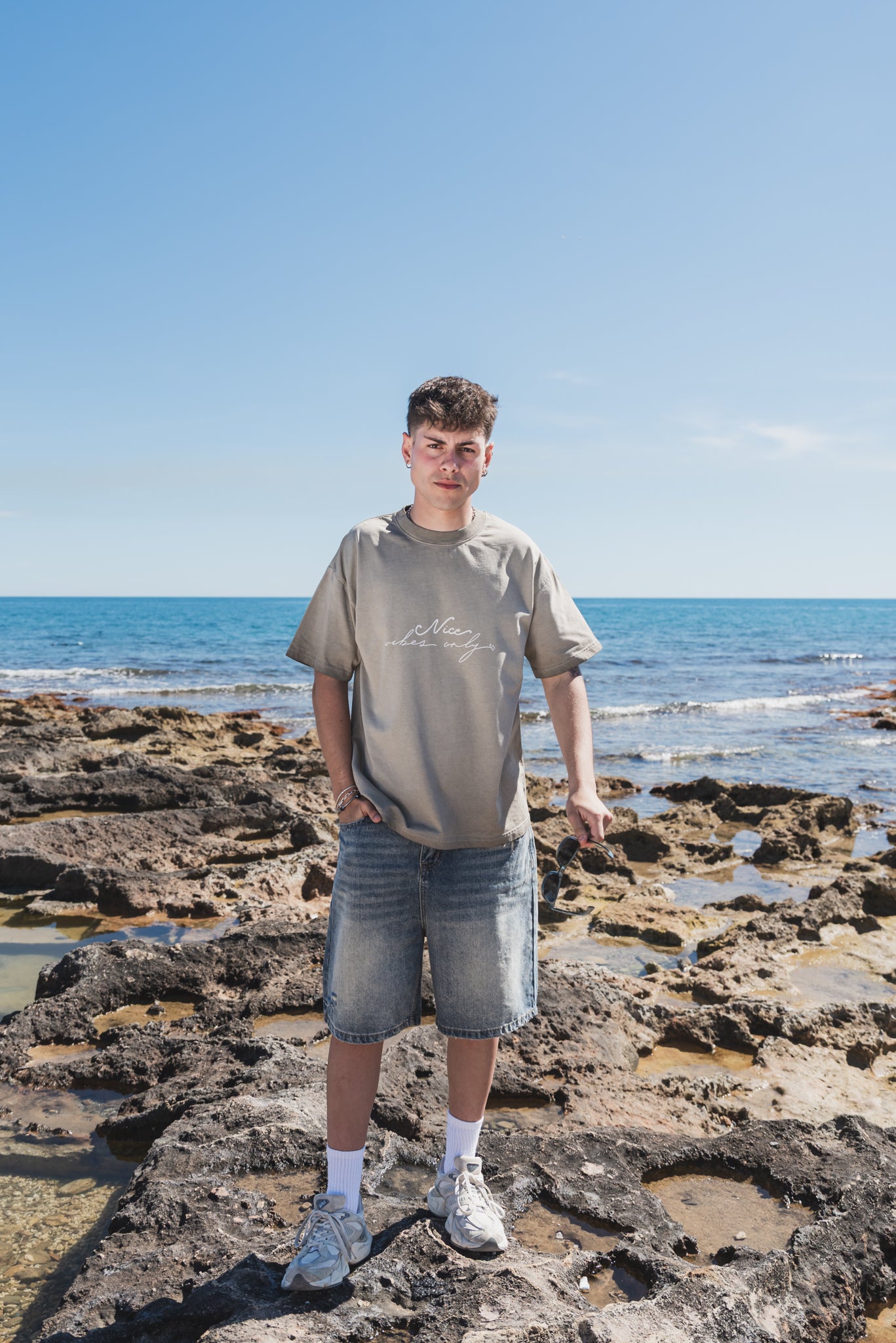 NICE Reverse Dyed Loose Tee "KHAKI"