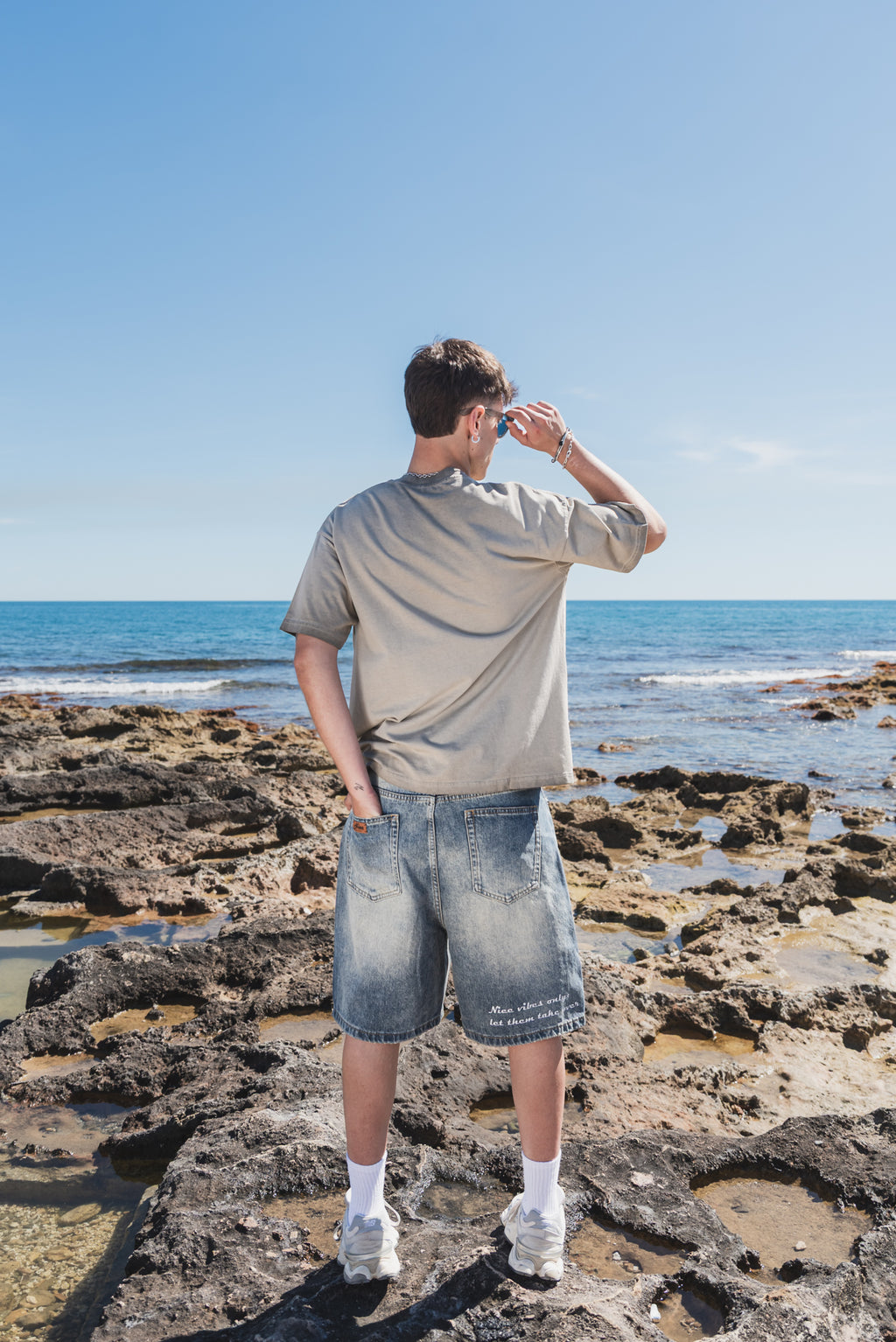 NICE Reverse Dyed Loose Tee "KHAKI"