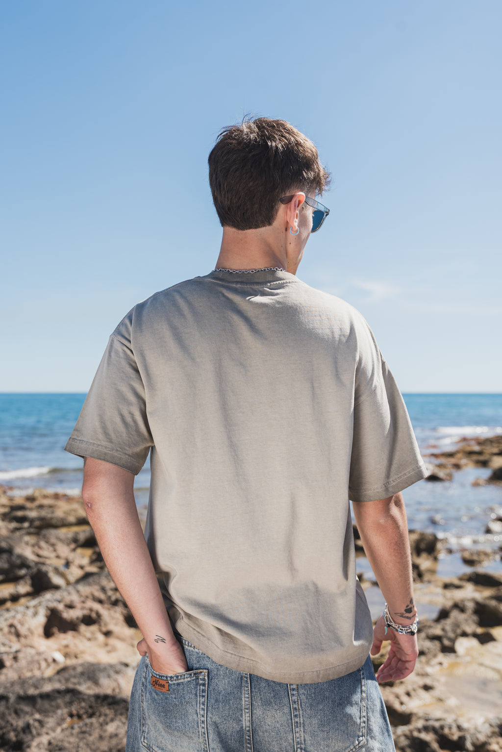 NICE Reverse Dyed Loose Tee "KHAKI"