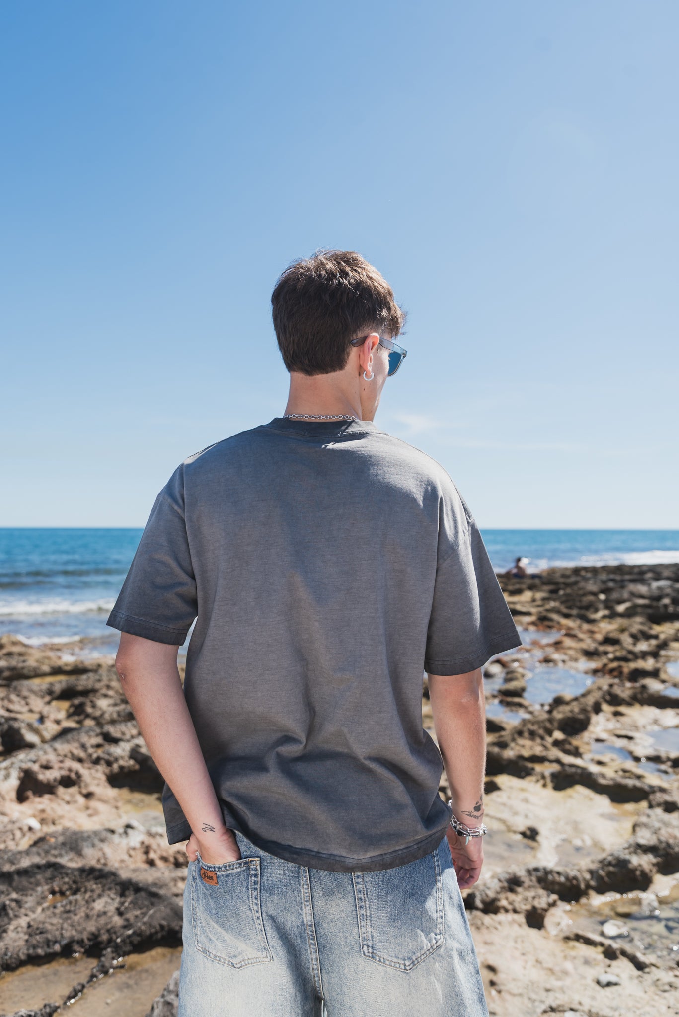 NICE Reverse Dyed Loose Tee "DARK GREY"