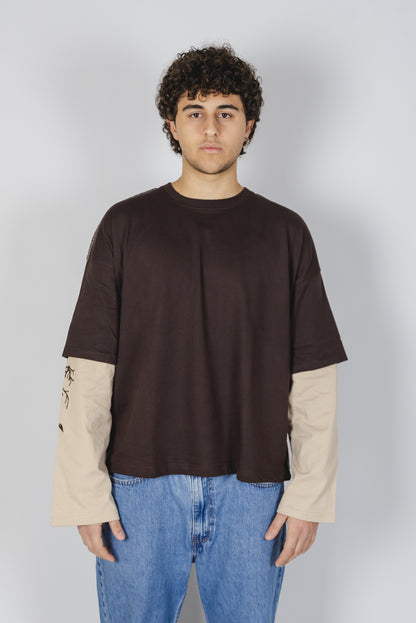 NICE T-SHIRT LONG SLEEVE double color "FANGO"