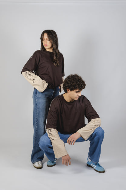 NICE T-SHIRT LONG SLEEVE double color "FANGO"