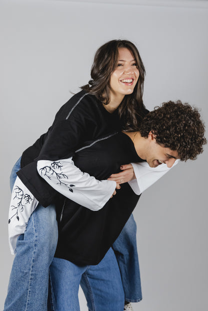 NICE T-SHIRT LONG SLEEVE double color "DARK"