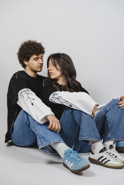 NICE T-SHIRT LONG SLEEVE double color "DARK"